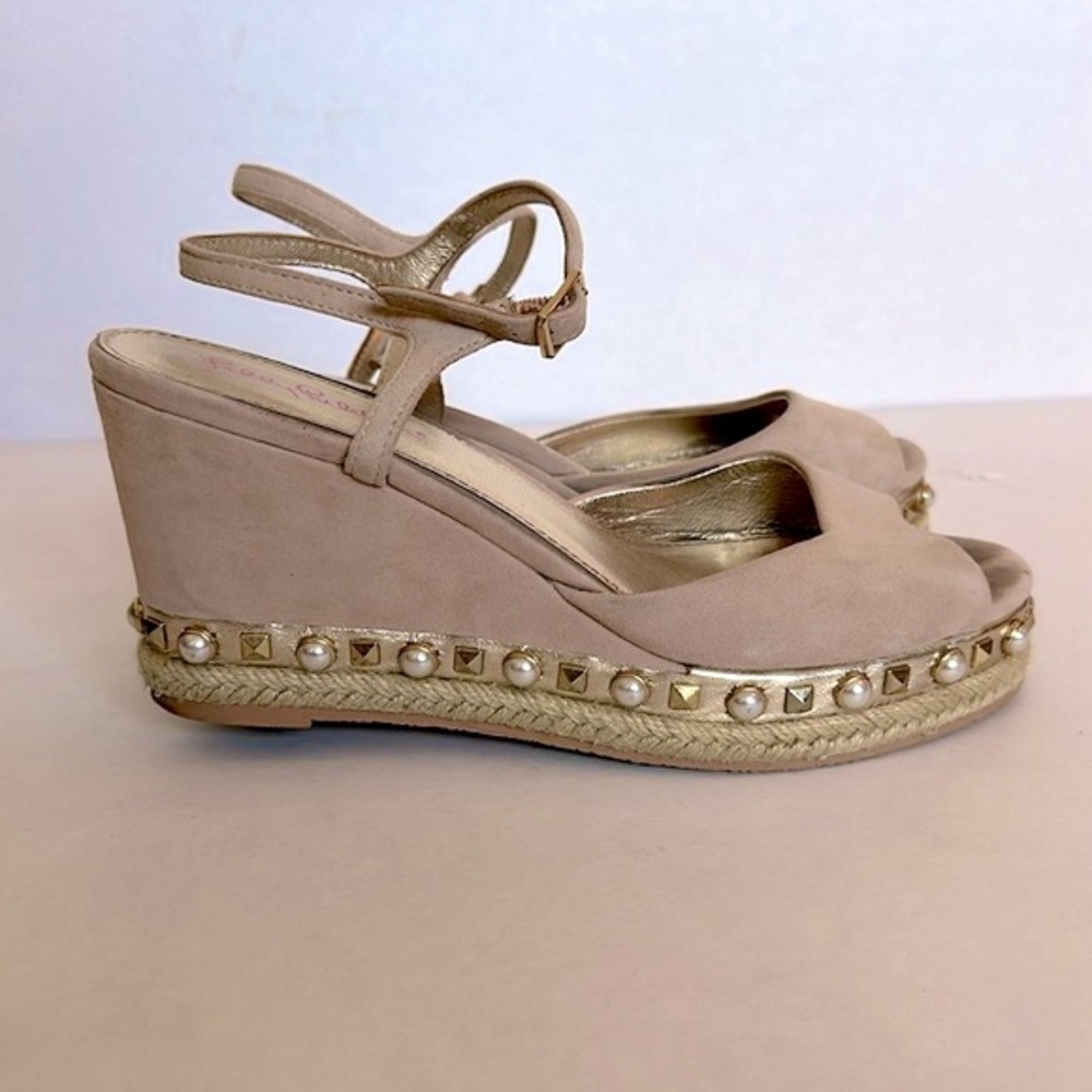LILLY PULITZER Hadley Suede Wedge Espadrilles. Sz 9 - Picture 4 of 12